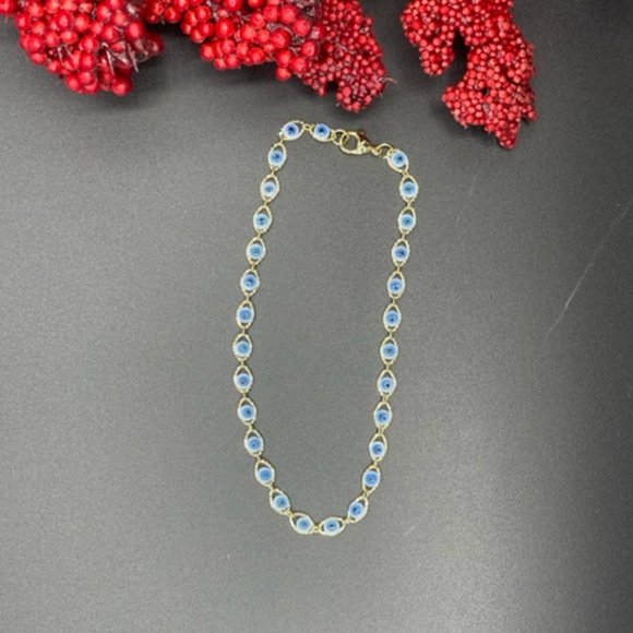 Evil Eye Anklet - 14K Gold Plated – Amulet Anklet - Beach Jewelry - Picture 8 of 10